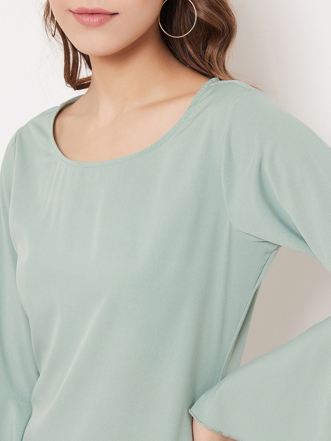 Berrylush Women Green Solid A-Line Dress