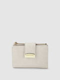 Lino Perros Women Grey Croc Textured Two Fold Wallet