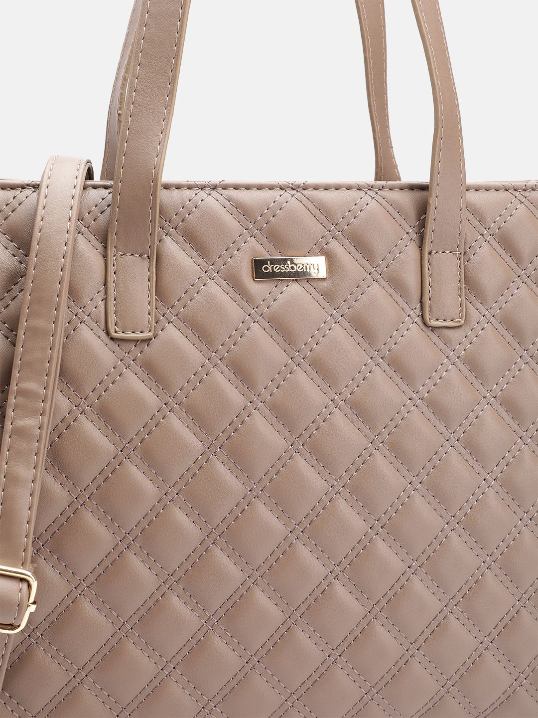 DressBerry Structured Quilted Shoulder Bag