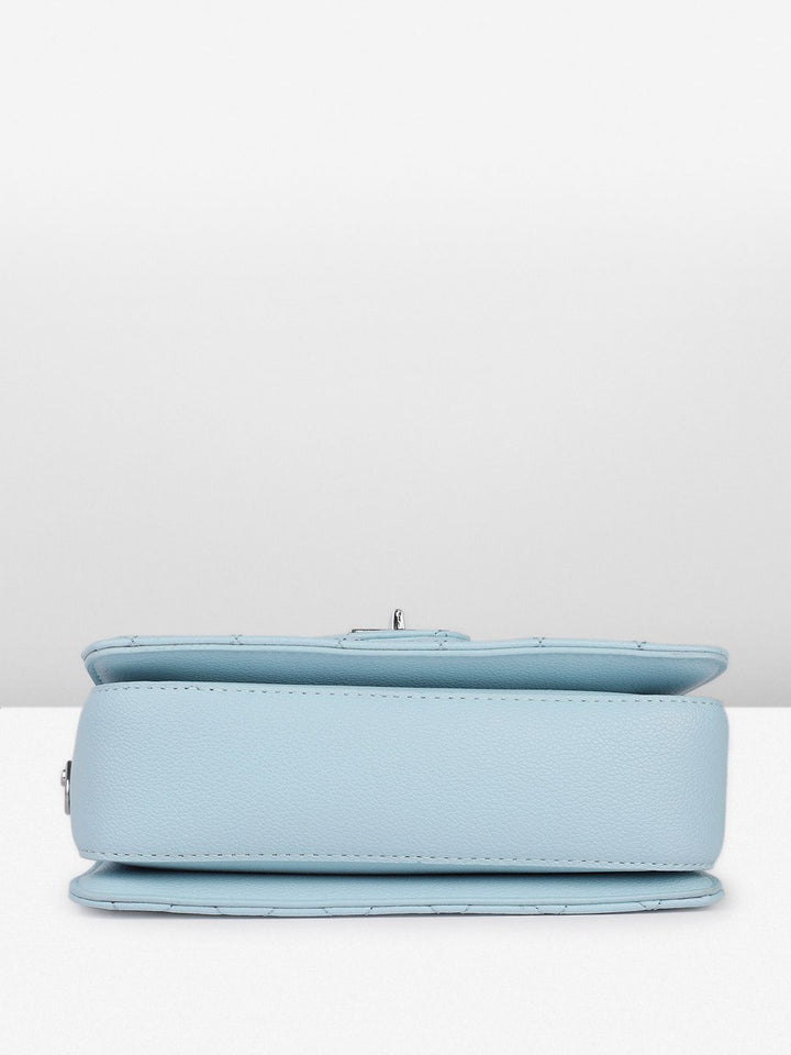 DressBerry Textured Structured Satchel Bag with Quilted