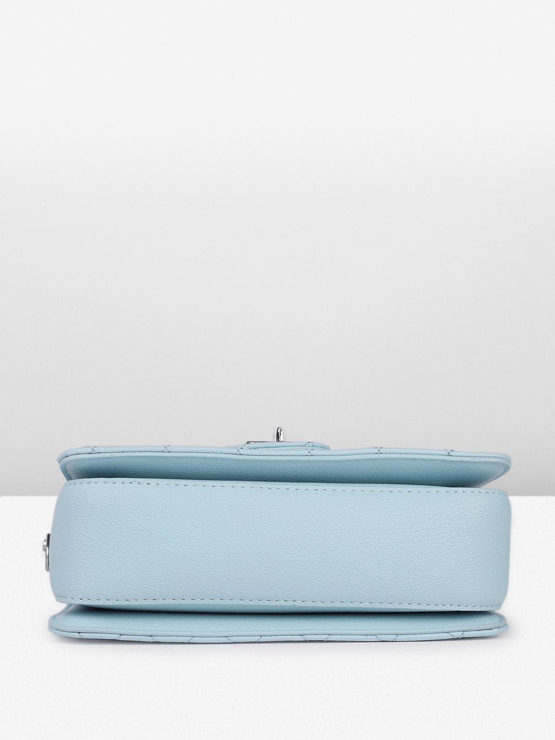 DressBerry Textured Structured Satchel Bag with Quilted
