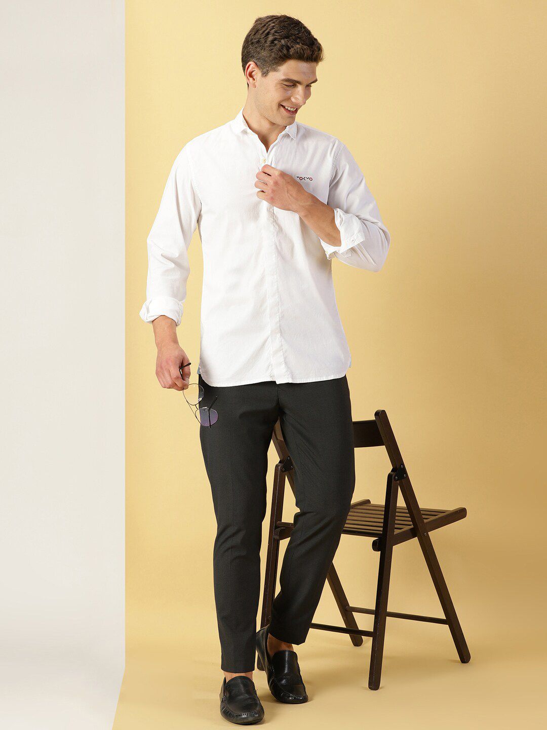 Thomas Scott Spread Collar Slim Fit Classic Casual Shirt