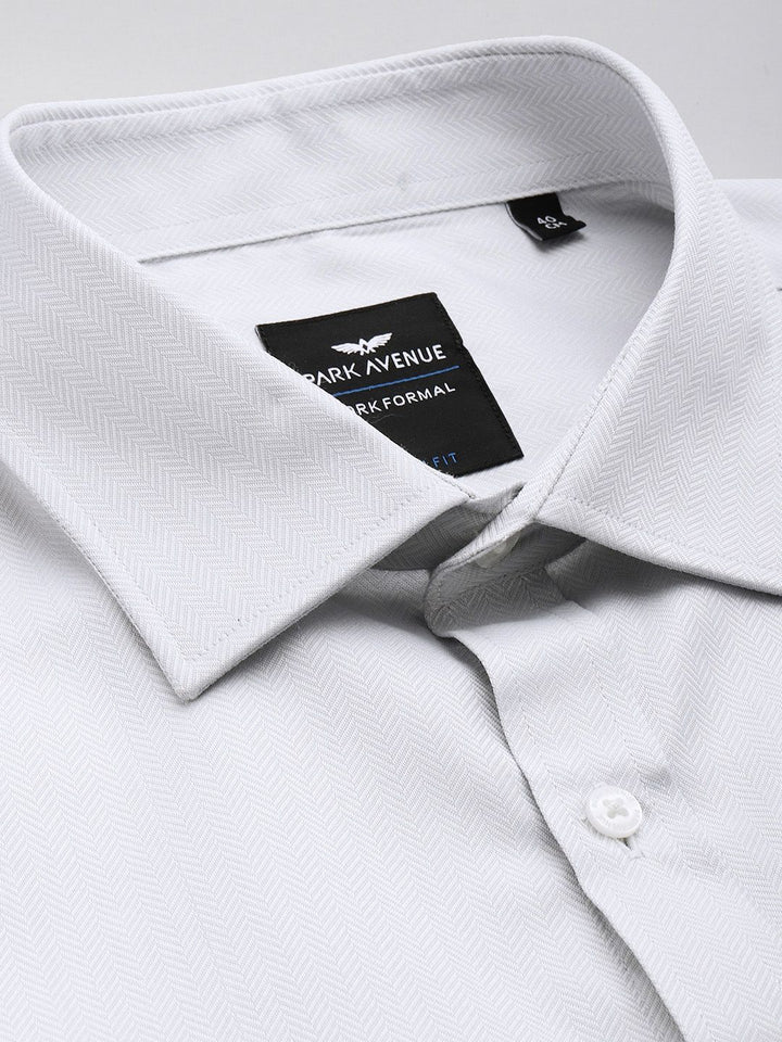 Park Avenue Slim Fit Geometric Self Designed Formal Shirt