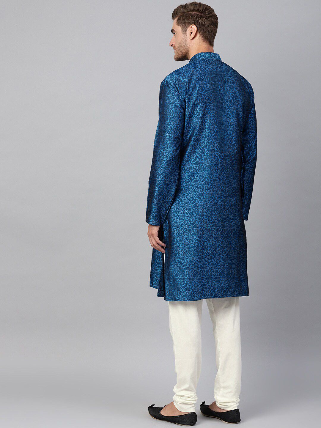 SOJANYA Ethnic Motifs Woven Design Mandarin Collar Kurta