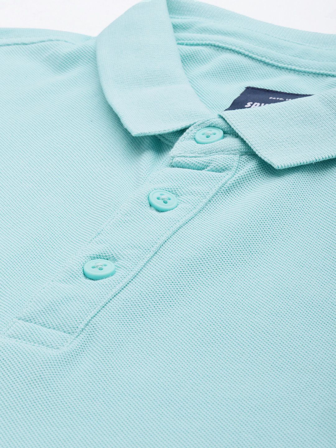 SPYKAR Polo Collar Pure Cotton Slim Fit T-shirt