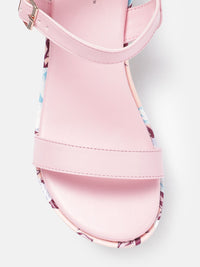DressBerry Wedge Heels with Printed Detail