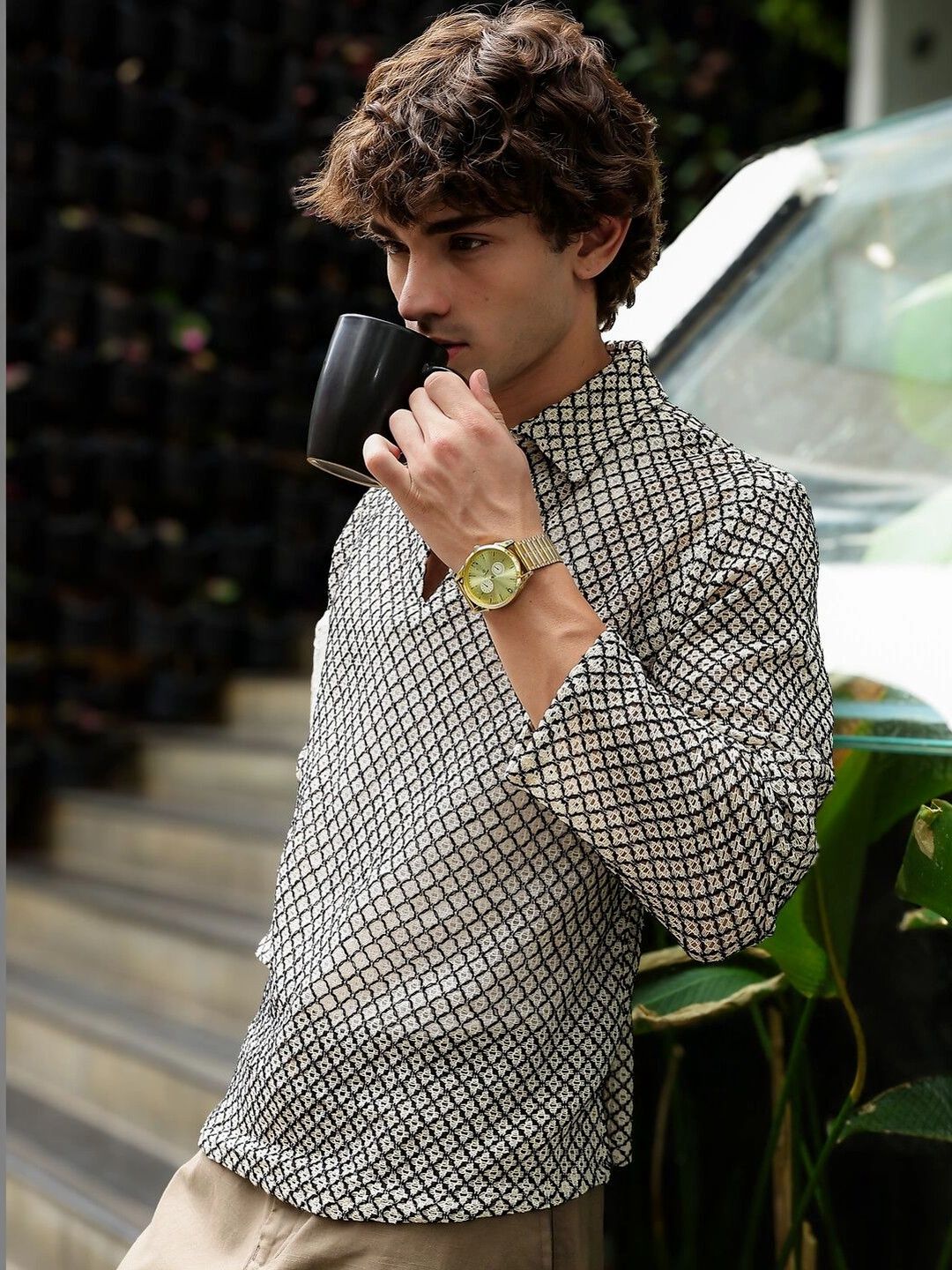 Eszett Men Classic Printed Casual Shirt