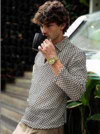 Eszett Men Classic Printed Casual Shirt
