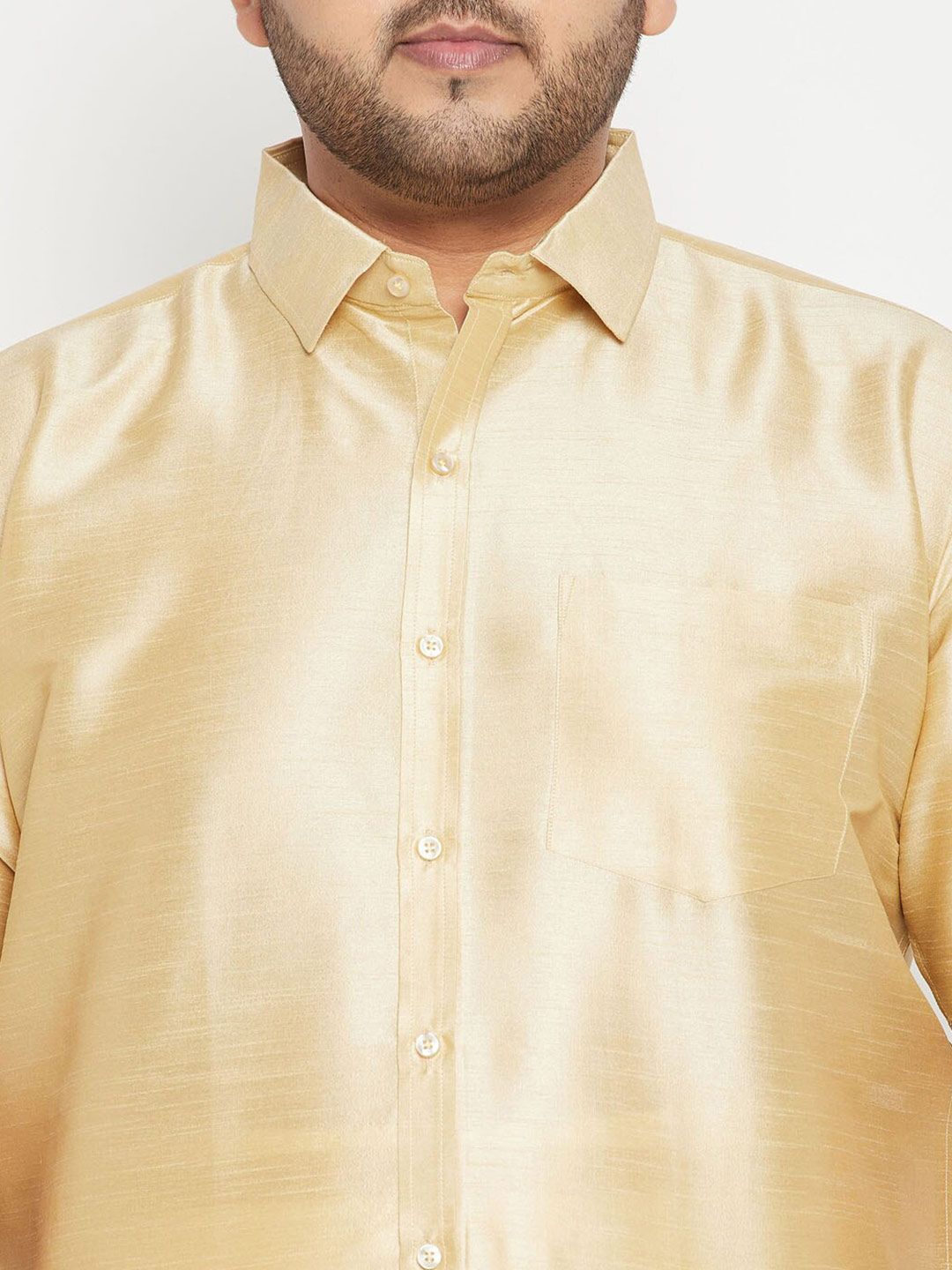 VASTRAMAY Men Gold-Toned Premium Casual Shirt