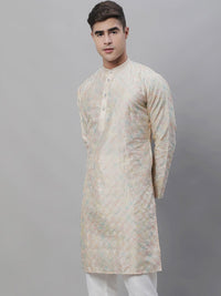 SOJANYA Band Collar Sulam Cotton Silk Kurta