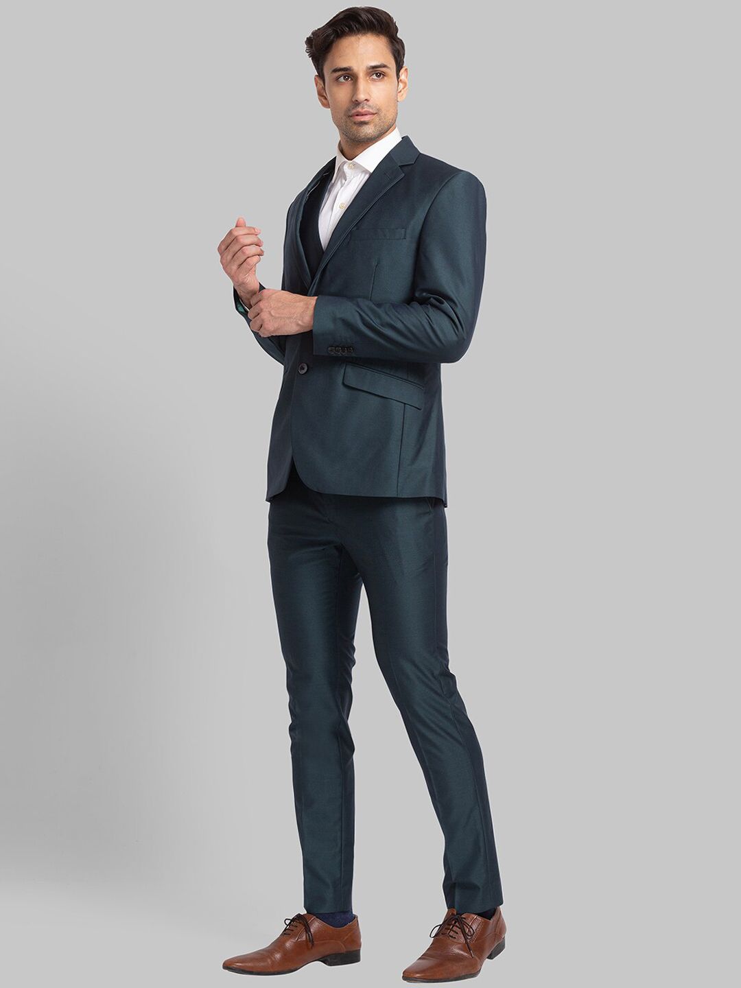 Park Avenue Men Single Breasted Slim Fit 3-Peice Formal Suit