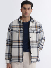 RARE RABBIT Men Hollis Tailored Fit Checked Cotton Jacket