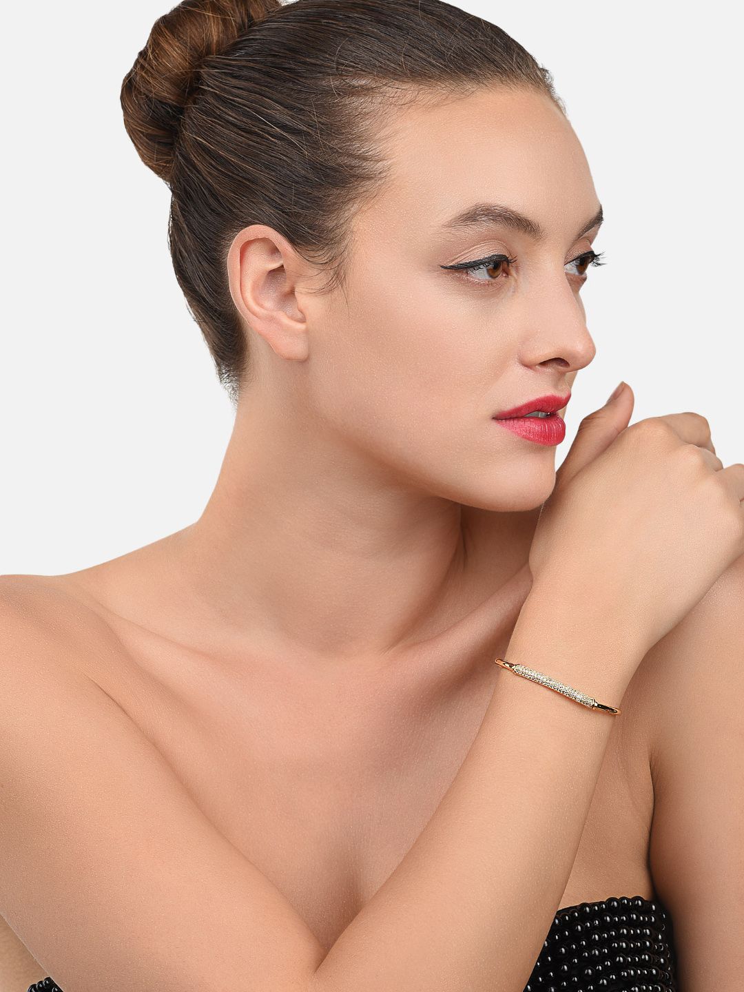 Pek Zaveri Pearls 2 Gelang Gaya Bangle Sadur Emas