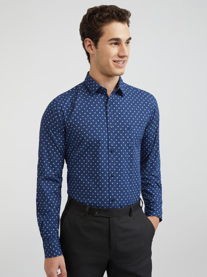 Raymond Men Pure Cotton Slim Fit Printed Casual Shirt