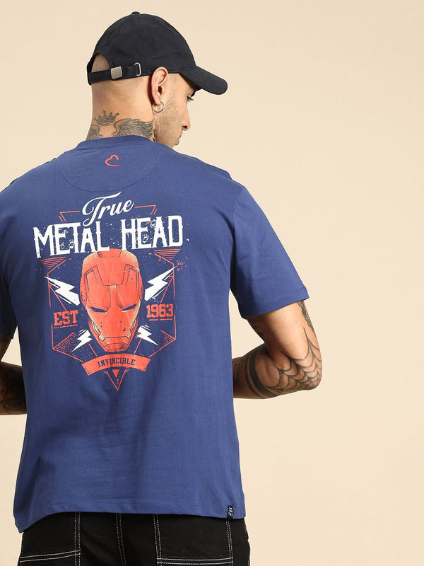 Being Human Pure Cotton Iron Man Printed Relaxed Fit Applique T-shirt