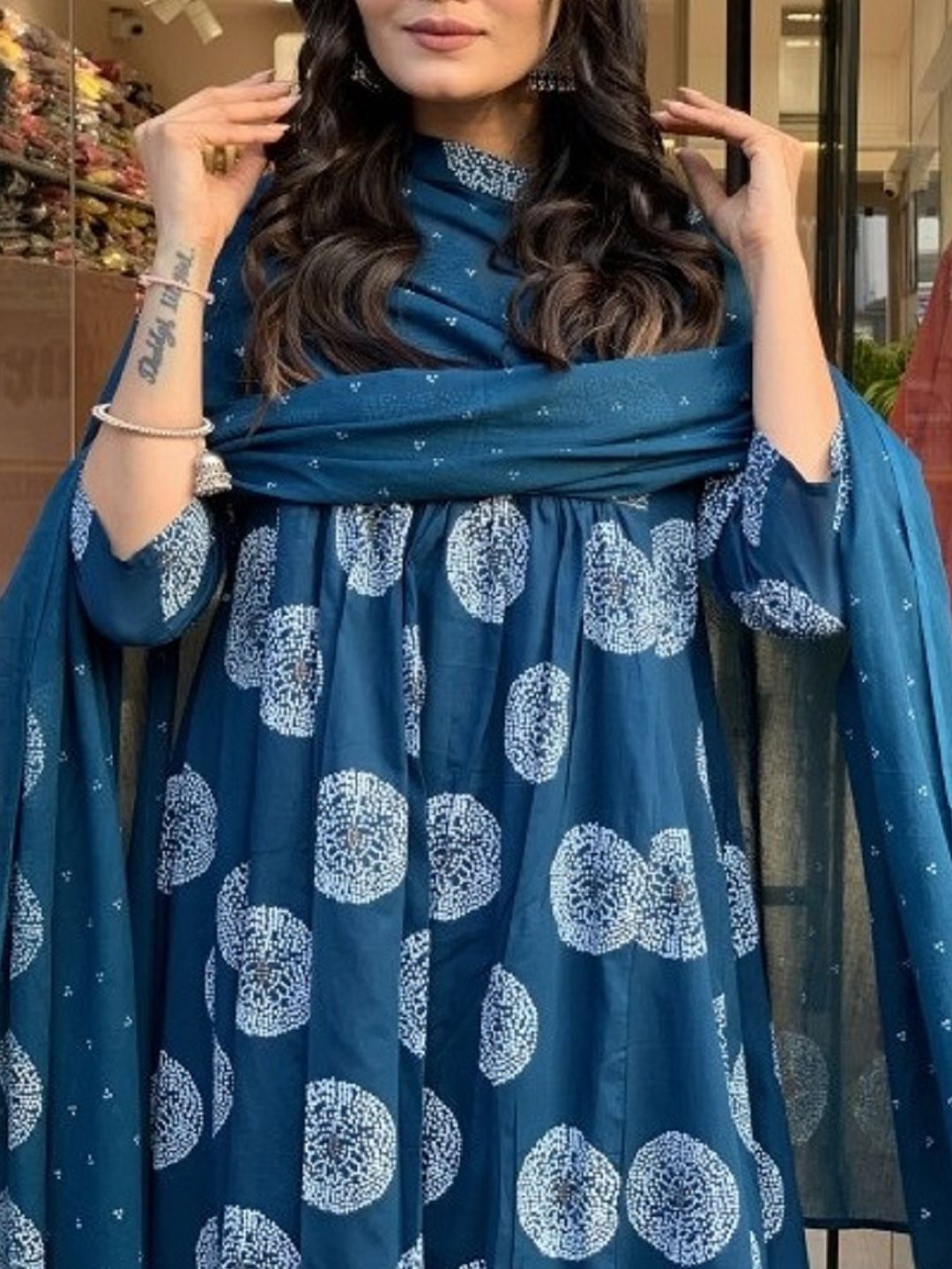 KALINI Women Floral Printed Kurta with Trousers & Dupatta