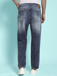 Bene Kleed Men Relaxed Fit Slash Knee Heavy Fade Jeans