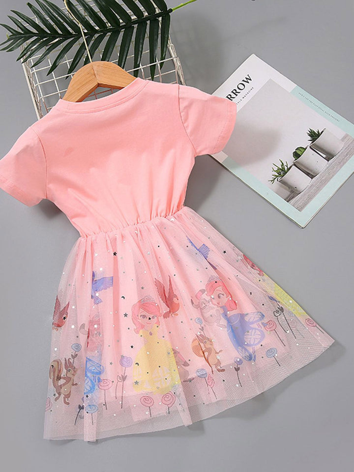 YK Print Fit & Flare Dress