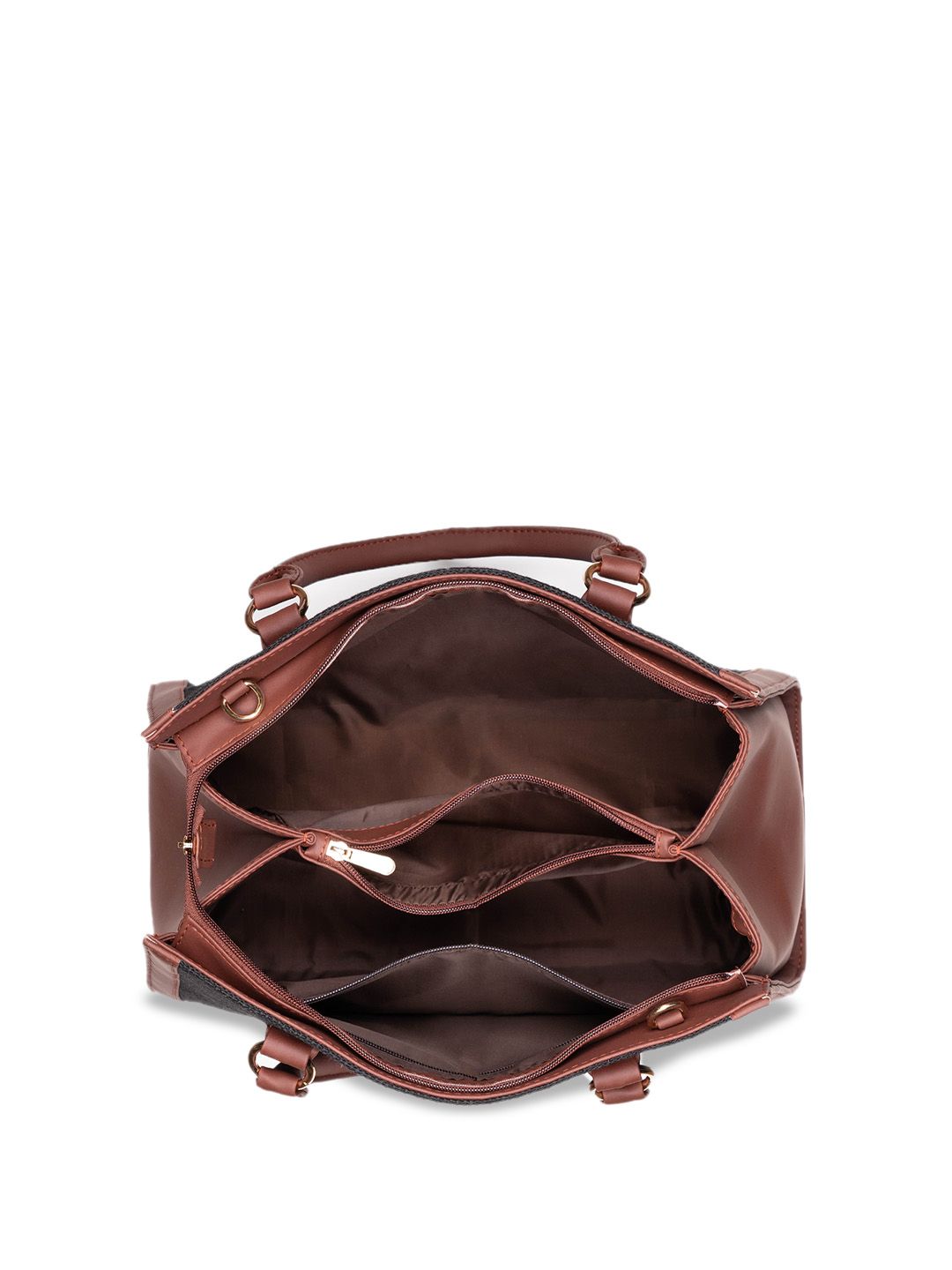 ZOUK Floral Printed Structured Handheld Bag