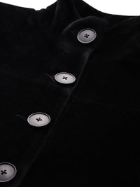 Semua Mengenai Anda Velvet Finish Stand Collar Longline Overcoat