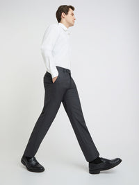 Raymond Men Charcoal Grey Slim Fit Formal Trousers