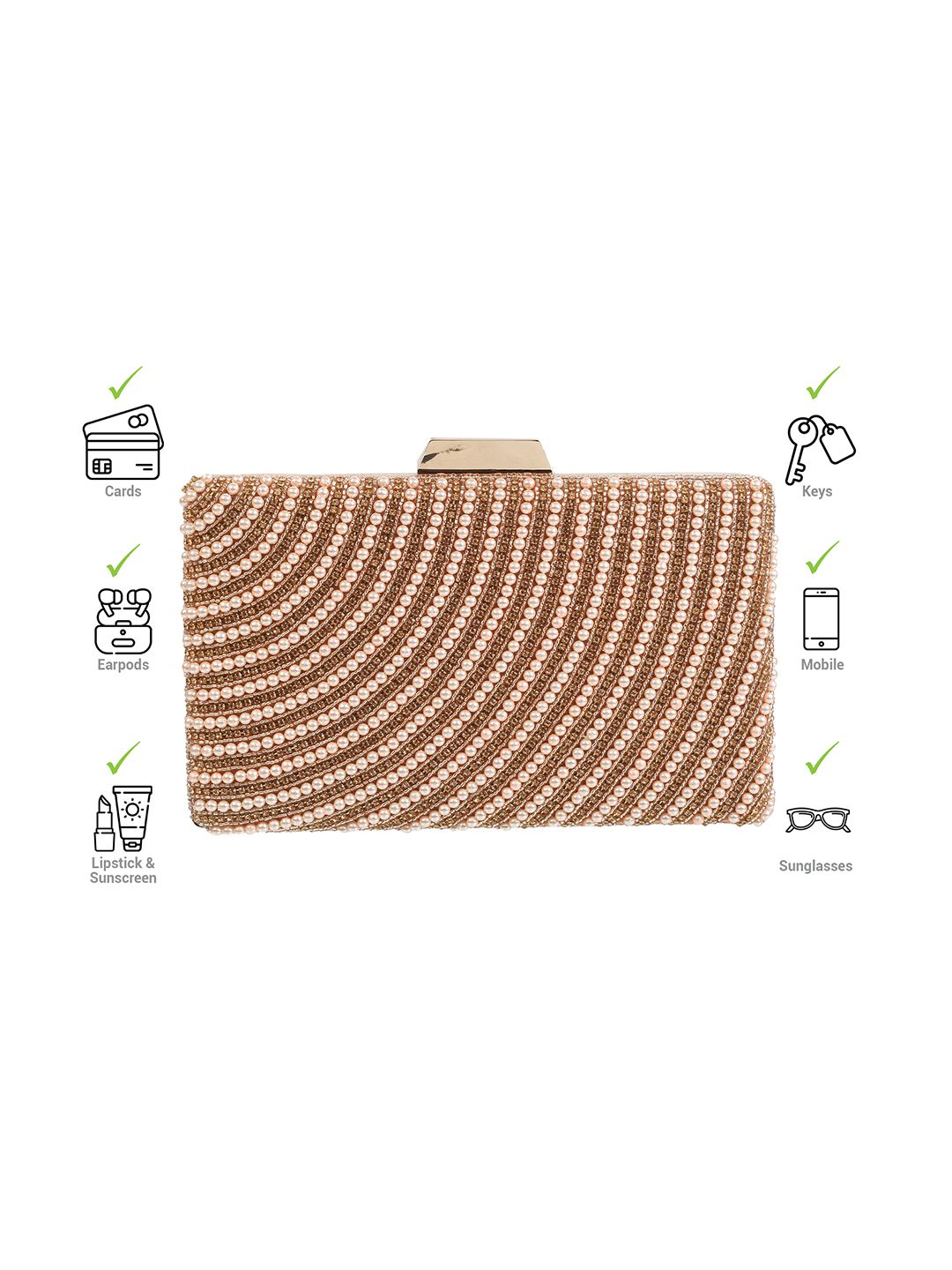 Metro Embellished Box Clutch