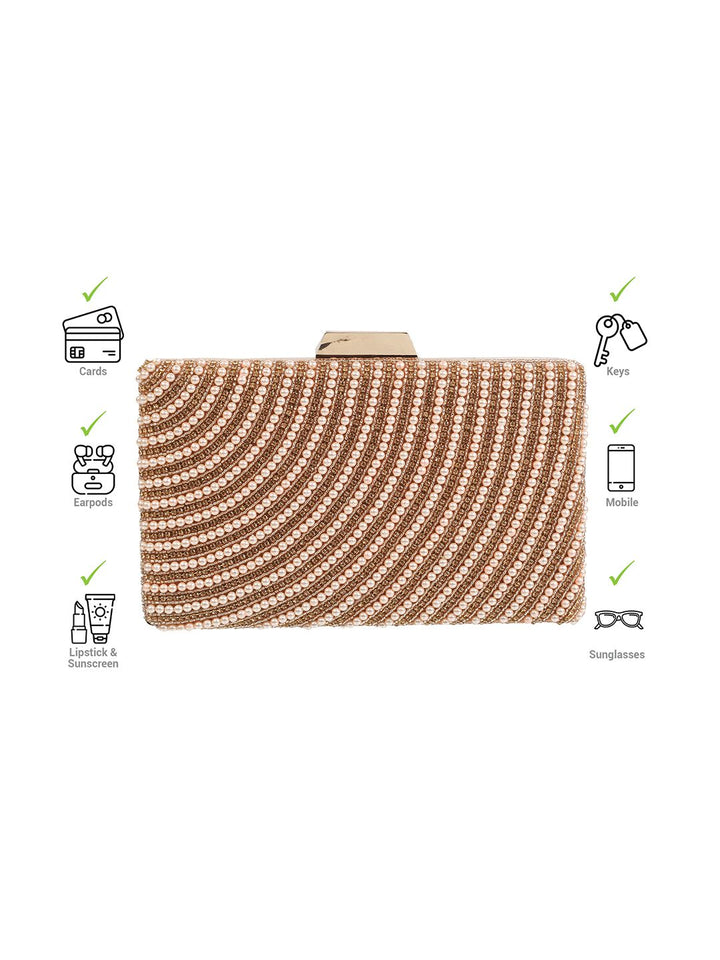 Metro Embellished Box Clutch
