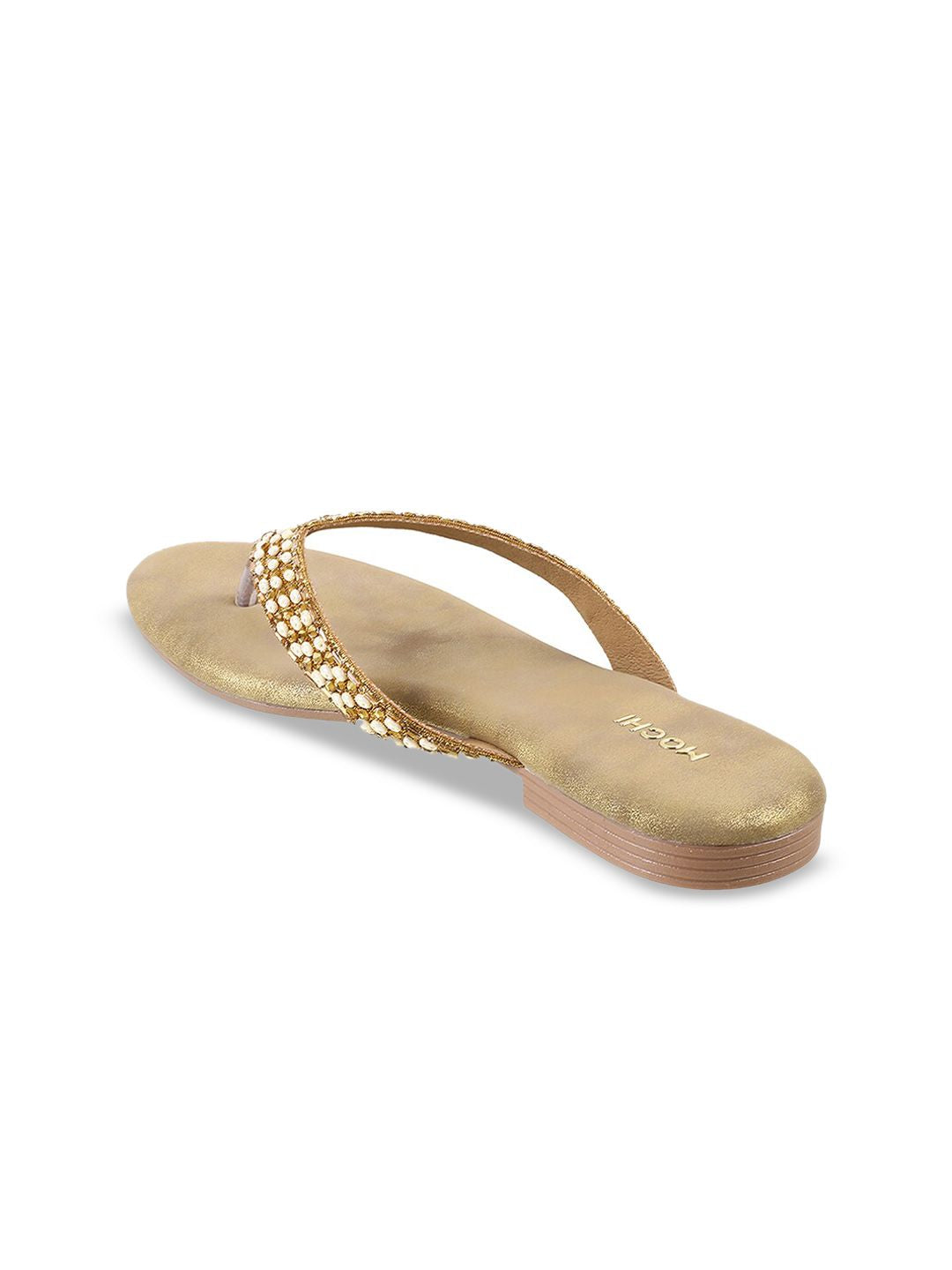 Mochi Embellished Open Toe Flats