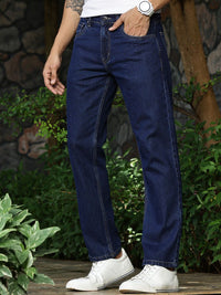 Thomas Scott Men Smart Relaxed Fit Mid-Rise Pure Cotton Jeans