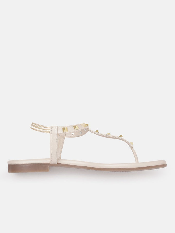 Lino Perros Women Studded T-Strap Flats