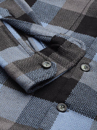 The Indian Garage Co Men Black Relaxed Fit Fringed Textured Resort Wear Shirt