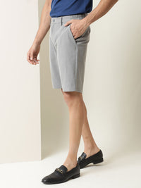 RARE RABBIT Men Trip Knee Length Solid Mid Rise Regular Fit Shorts