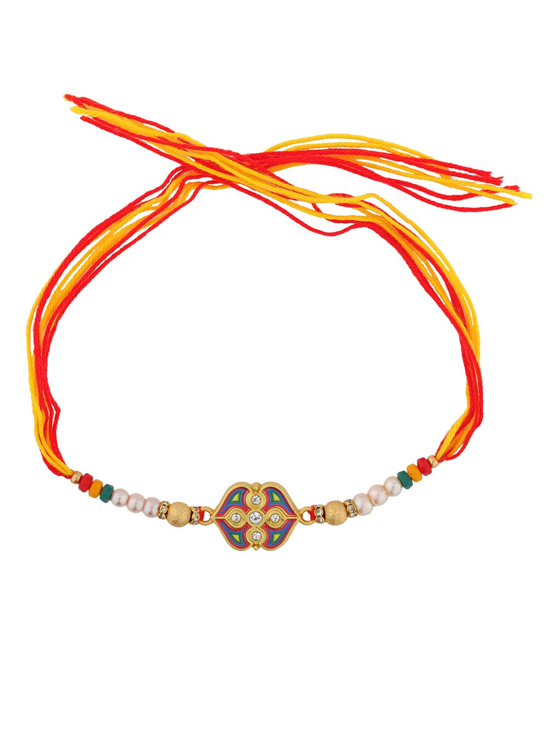 Voylla Enamel Elegance Designer Beaded Benang Rakhi