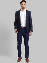 Park Avenue Men Checked Single Breasted Blazer