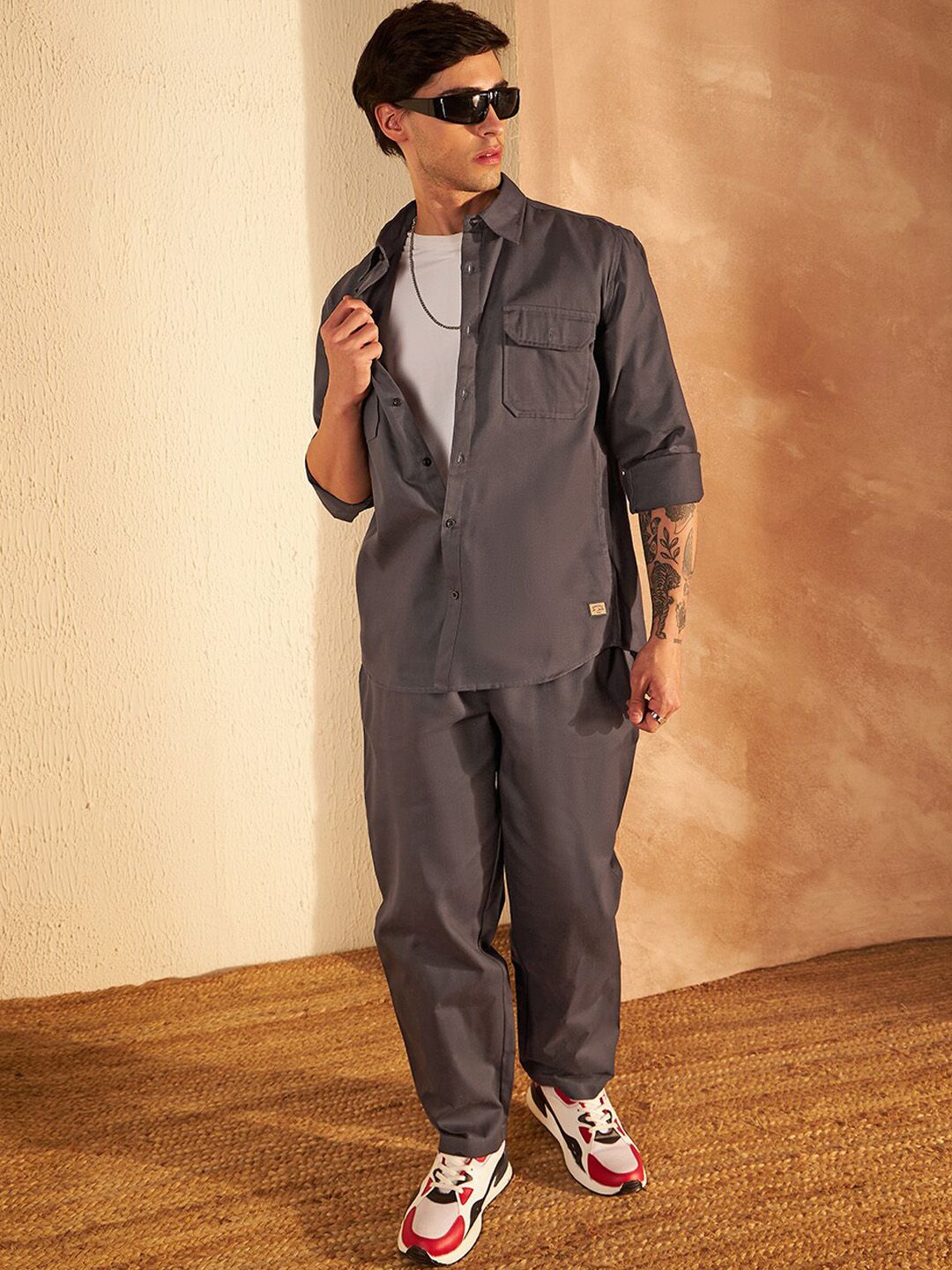 DENNISON Pure Cotton Shirt With Trousers Co-Ords