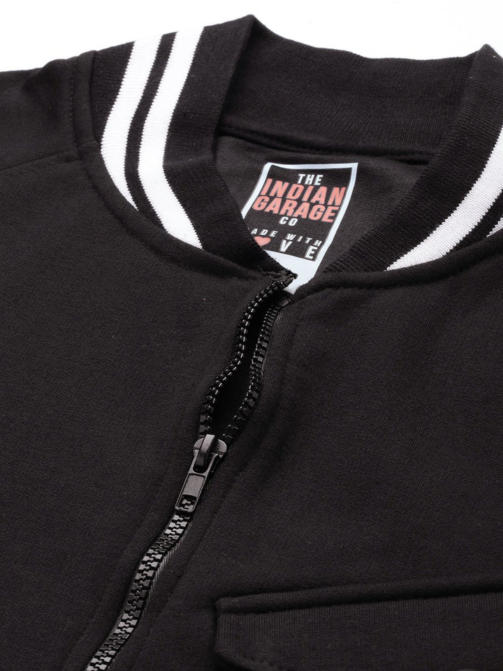 Garage Co India Lelaki Hitam Sweatshirt Pepejal