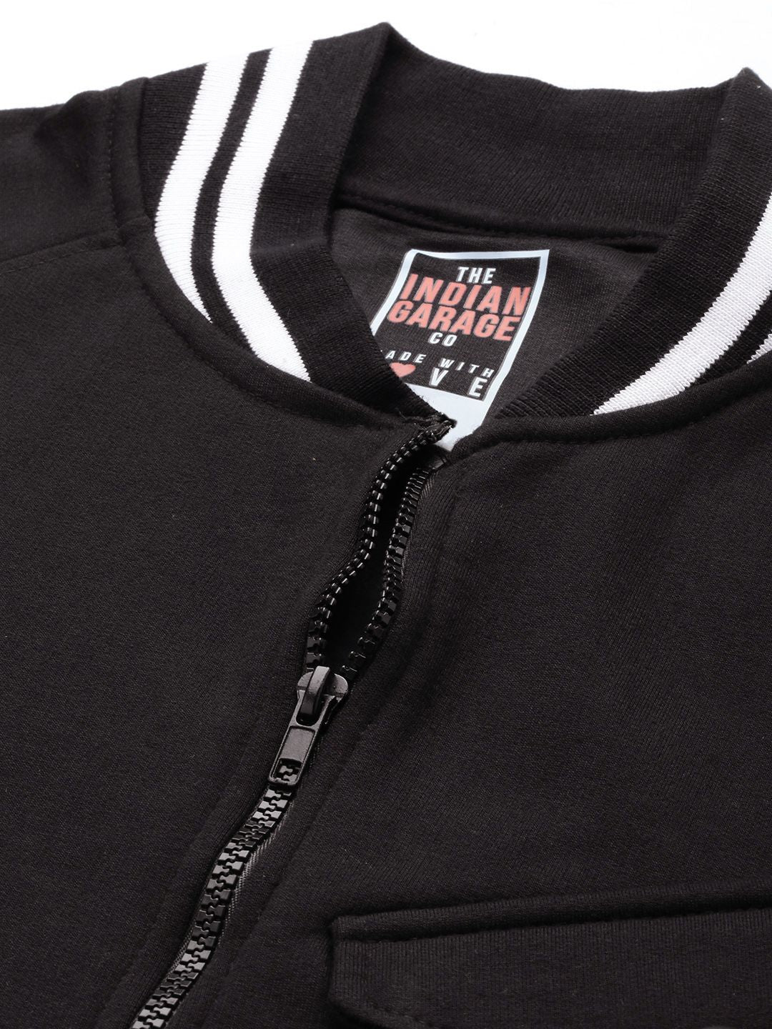 Garage Co India Lelaki Hitam Sweatshirt Pepejal