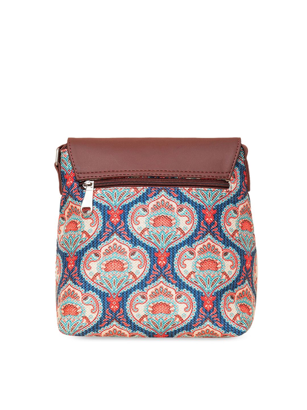 ZOUK Ethnic Motifs Printed Structured Sling Bag