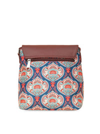 ZOUK Ethnic Motifs Printed Structured Sling Bag