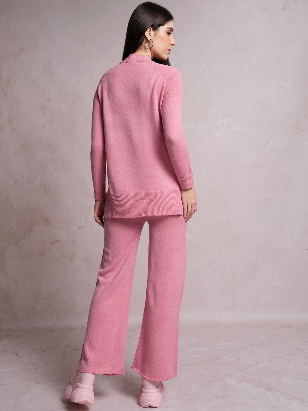 Tokyo Talkies High-Neck Acrylic Sweaters With Trousers