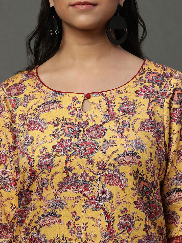 AURELIA Ethnic Motifs Printed Pure Cotton Kurti