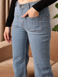 STREET 9 Women Comfort Wide Leg Clean Look Stretchable Jeans