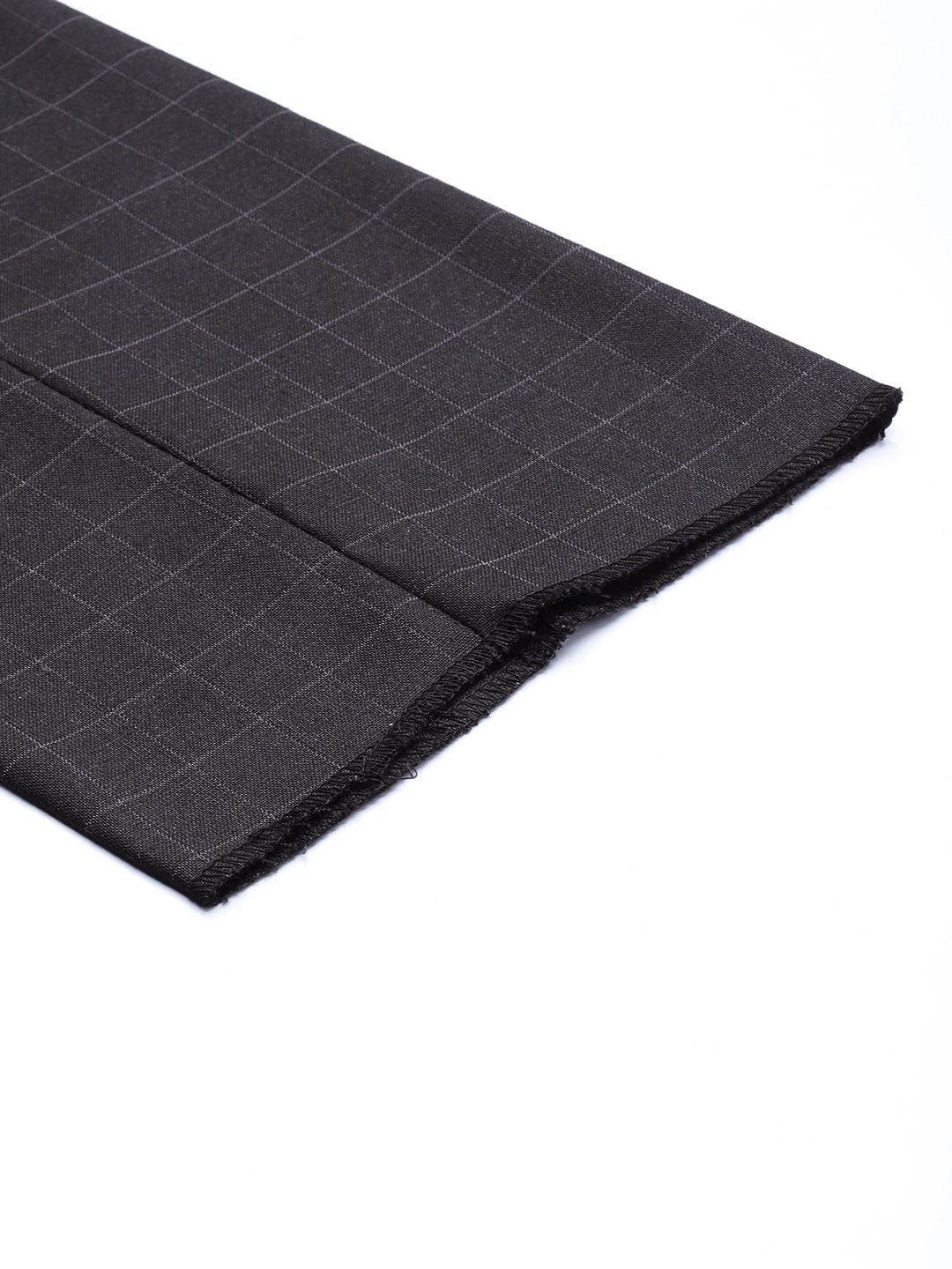 Raymond Men Grey Checked Slim Fit Formal Trousers