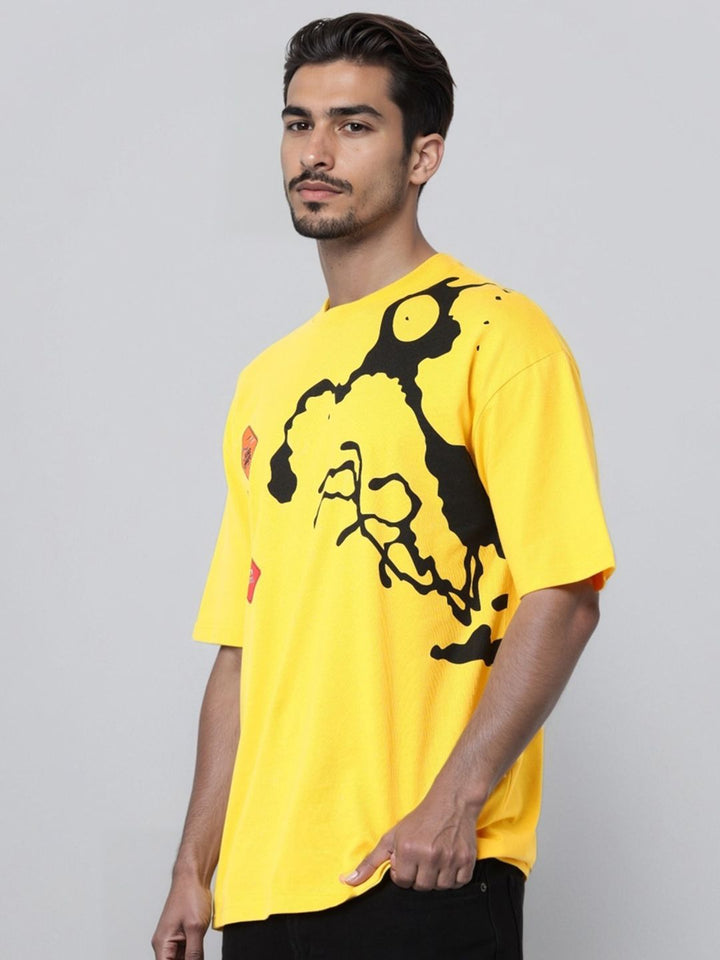 The Indian Garage Co Men Printed Pockets Boxy T-shirt