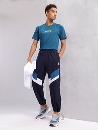 HRX by Hrithik Roshan Men  Lifestyle Mid-Rise Colorblocked Casual Track Pants with Toggle