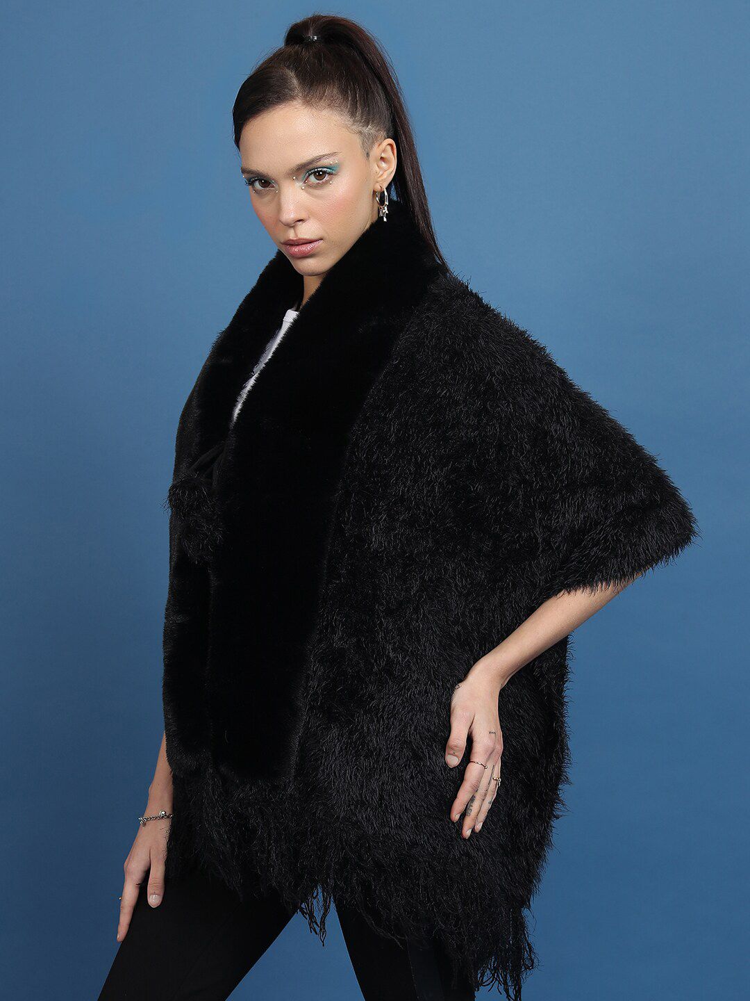 Tokyo Talkies Acrylic Poncho