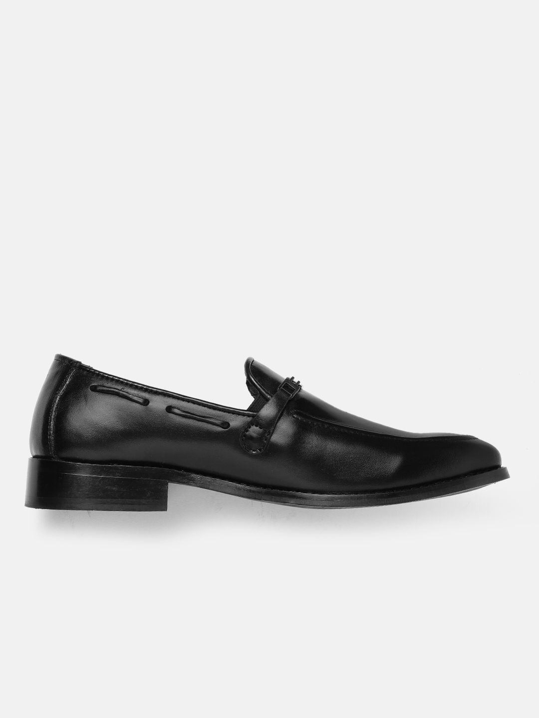 House of Pataudi Men Handcrafted Leather Formal Loafers
