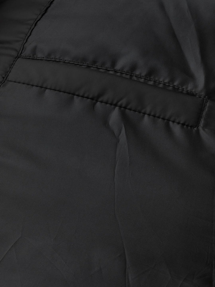 DressBerry Women Black Solid Longline Parka Jacket