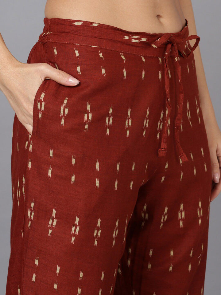KALINI Ethnic Motifs Printed Straight Kurta With Trousers & Dupatta