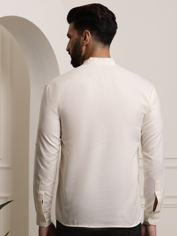 SOJANYA Band Collar Straight Kurta